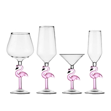 Стеклянный стакан фламинго фото