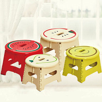 Creative thickened folding stool fruit plastic low stool outdoor household childrens kindergarten small bench