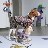 Корейская щенка в полосатом плащике для домашних животных собак Осенняя зима зима зима теплая маленькая собака