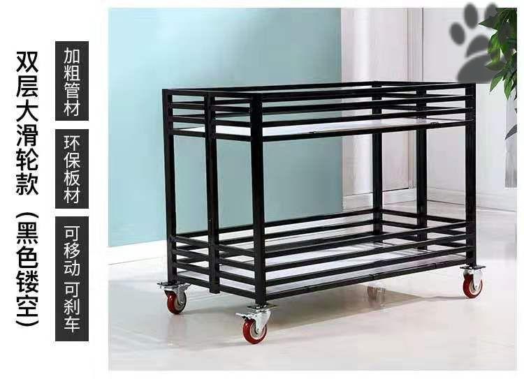 Clothing store cart folding stall cart ground cart with wheels removable float cart push rack cart