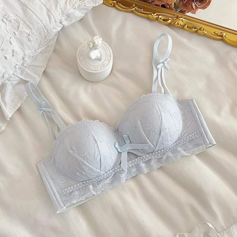 lace underwear, small push up bra, wireless bra