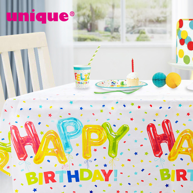 Children's birthday party disposable tablecloth boys and girls in wind scene decoration arrangement baby Tablecover