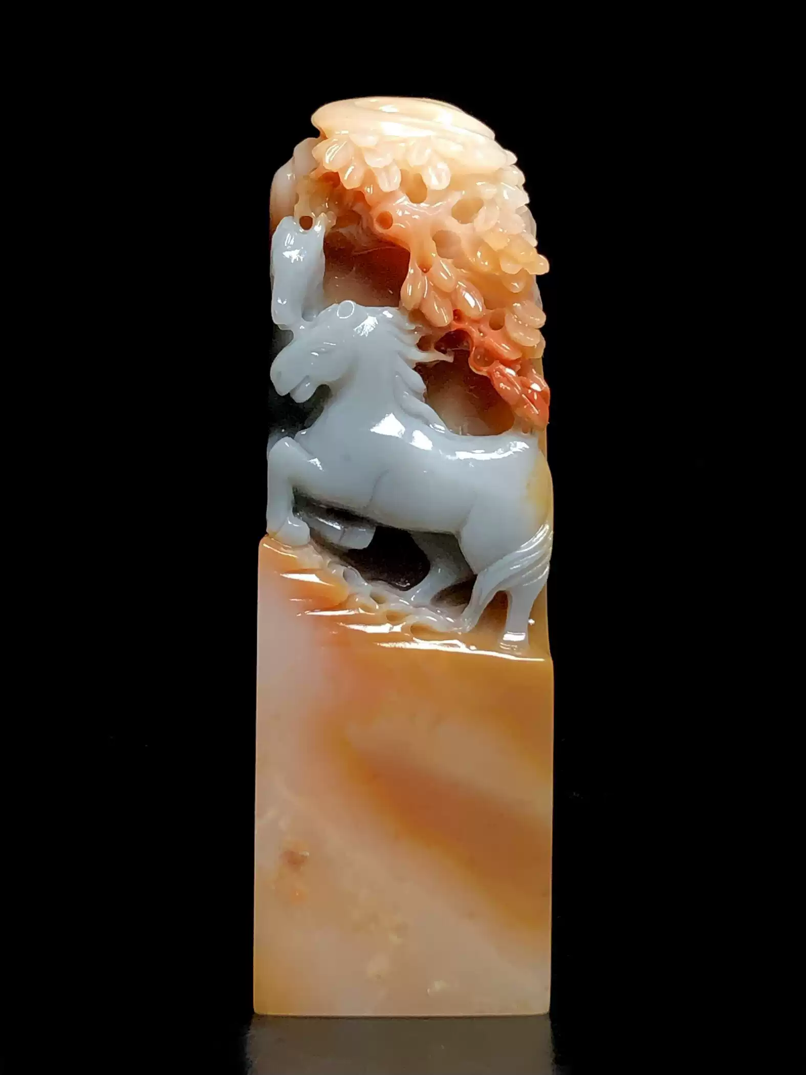 寿山五彩芙蓉石马马到成功印章书画章姓名篆刻印章收藏金石篆刻