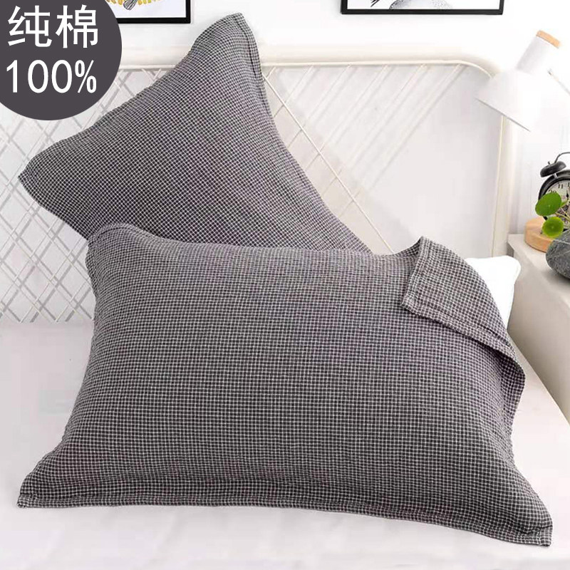 Japanese pure cotton pillow towel cotton pair anti-mite antibacterial pillow towel thickened sweat-absorbing gauze household small fresh