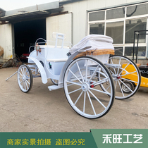 复古欧式马车观光 电动草原接客四轮婚庆马车商业房地产展览道具