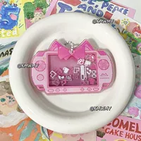 Розовая игровая приставка, качалка, 1 шт