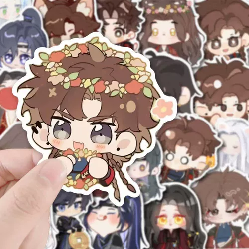 Мультфильм милый Q версия псевдоним Kite Sticker Master Fu Rong, Liu Dai Yuanji персонаж, наклейка с аккаунтом ручной работы, водонепроницаемое вдохновение в INS