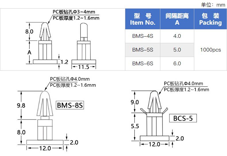 Yiying Nylon PCB Board Isolation Column - Flat Bottom Circuit Board ...