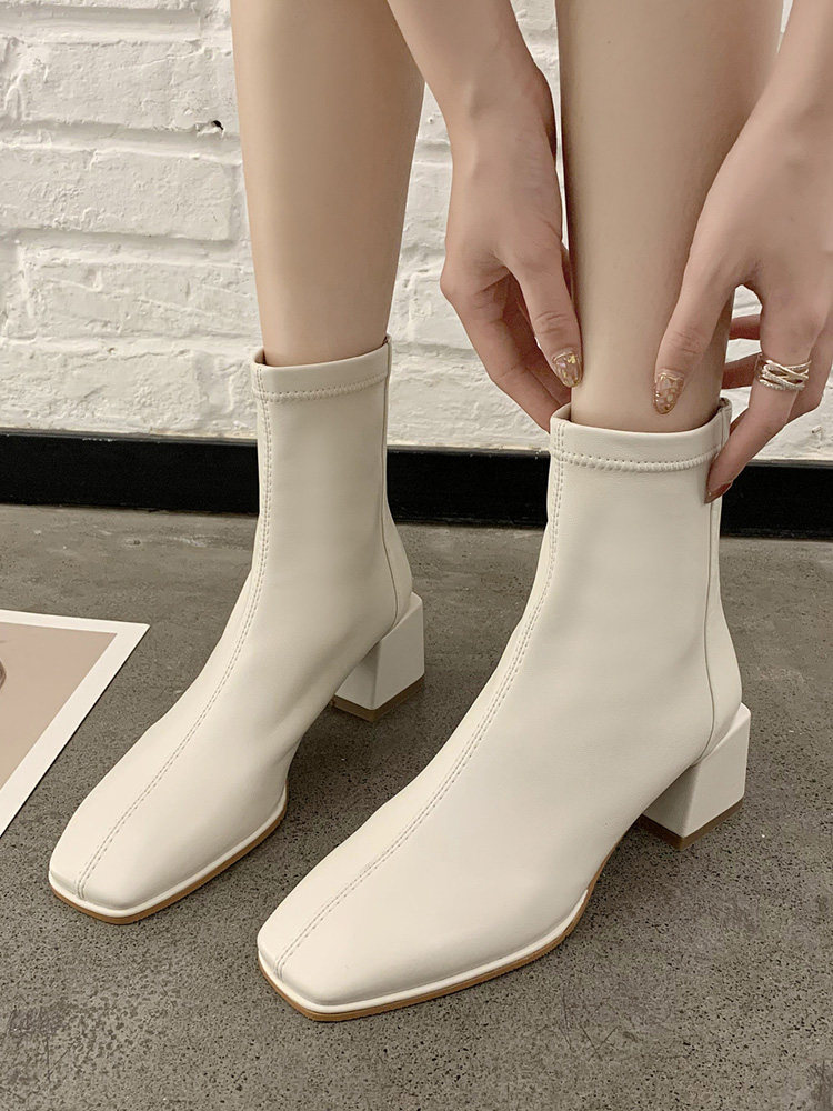 Red Dragonfly high and short boots girl 2021 new Martin boots plus and design sense