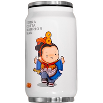 Terracotta Warriors in Stainless Steel Insulated Water Cups Straws Coke Cans Xian Tourist Souvenirs Creative Personality Trends