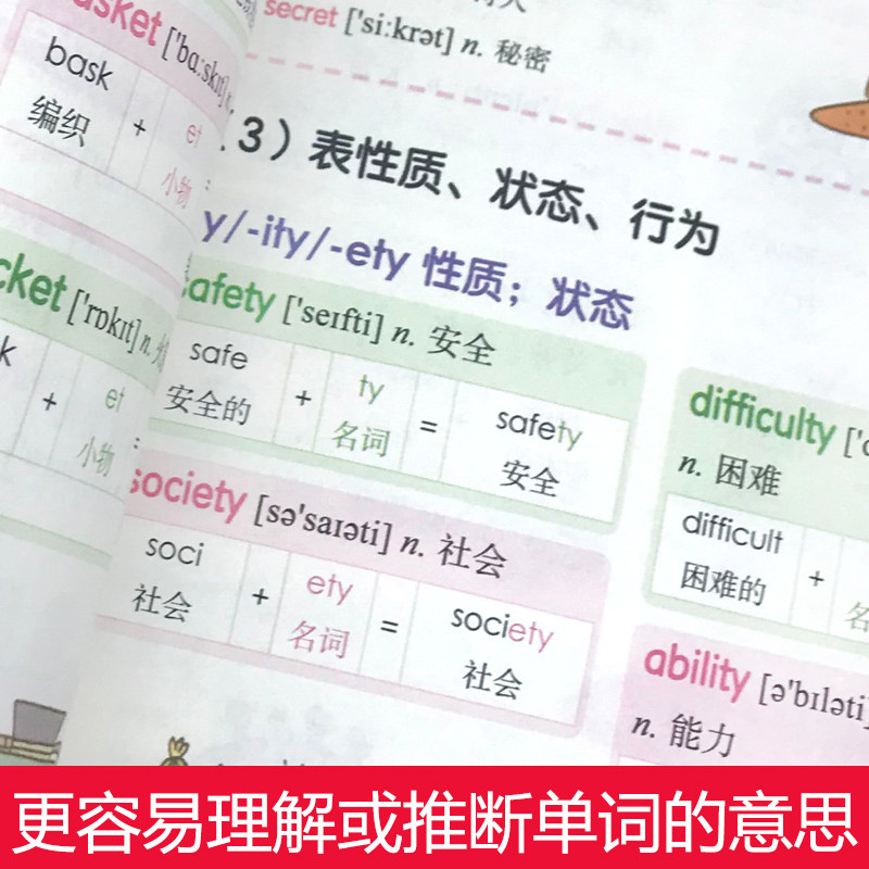 正版图解词根词缀速记:小学生也能轻松掌握的英语单词记忆神器!-英语词汇-淘宝百科网