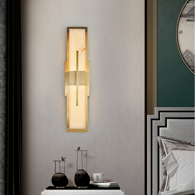 All copper cloud wall lamp new Chinese living room backroom bedhead modern minimalist retro Chinese wind wall lamp