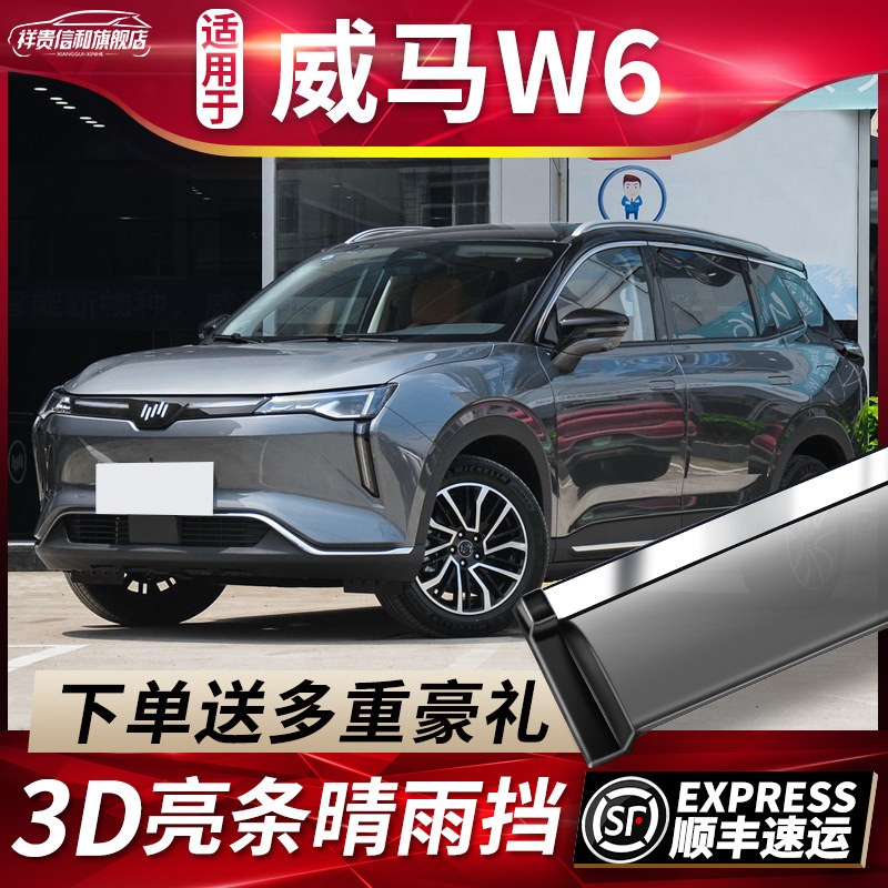 2021 W6 Baro - shade and decorate the window of the original car accessories decorated rainbrow and rain - proof bar