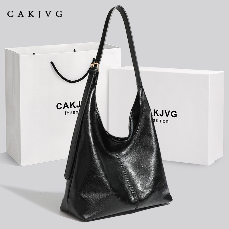 Cakjvg Retro Large-Capacity Tote Bag for Women 2024 New Soft Leather Work Clothing Casual Lightweight Shoulder Armpit Bag Cakjvg Retro Large-Capacity Tote Bag for Women 2024 New Soft Leather Work Clothing Casual Lightweight Shoulder Armpit Bag