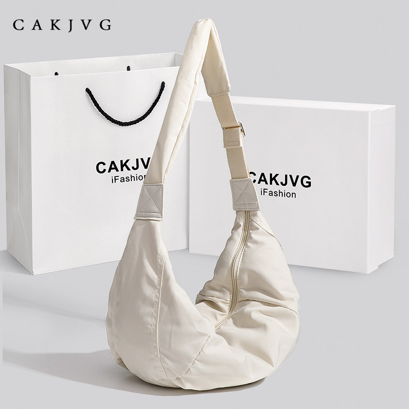 CAKJVG, нейлоновая сумка в ленивом стиле, женская сумка-мессенджер, новинка 2024 года, легкая универсальная сумка через плечо большой емкости, мужская