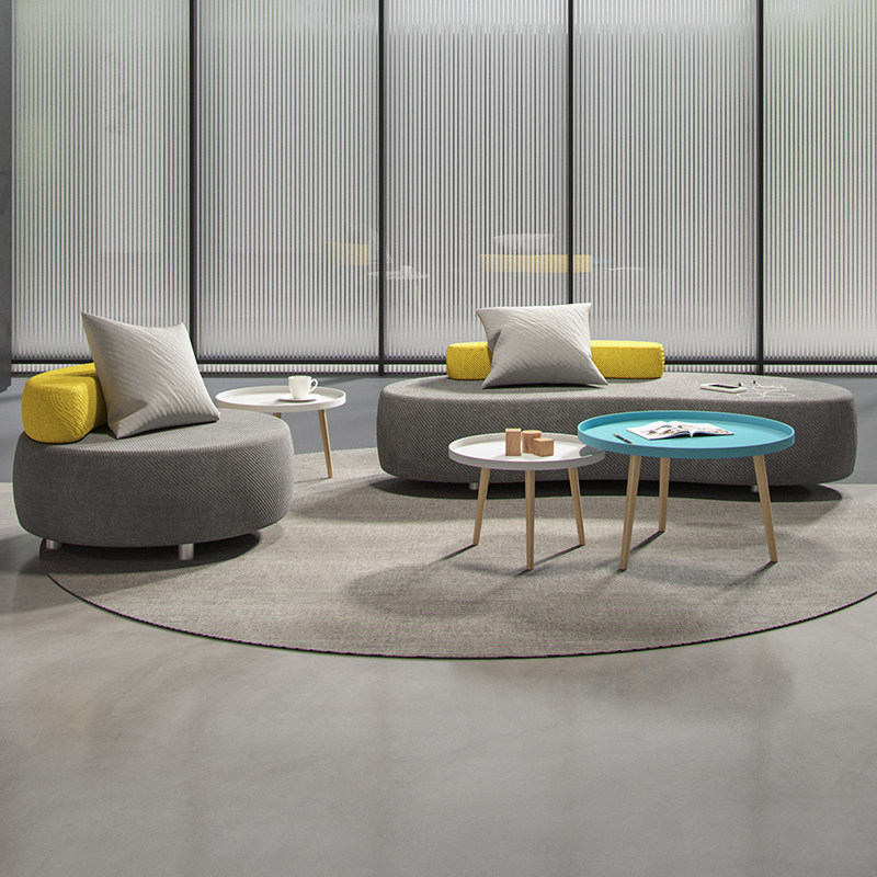 Rest area sofa creative combination school training institution bank reception room parents waiting for fabric leisure office
