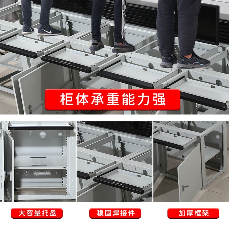 Command Center Console Security Central Control Room Computer Monitoring Desk Desk Custom Double-linked Triple Monitoring Operation Table-Taobao