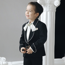 French suit boy piano dress children's performance costume male treasure black little suit suit suit