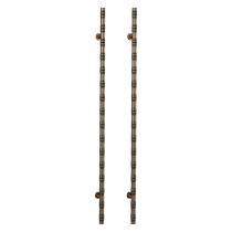 High-end minimalist black glass door handle bamboo conference room hotel box solid wood door handle sliding door large handle