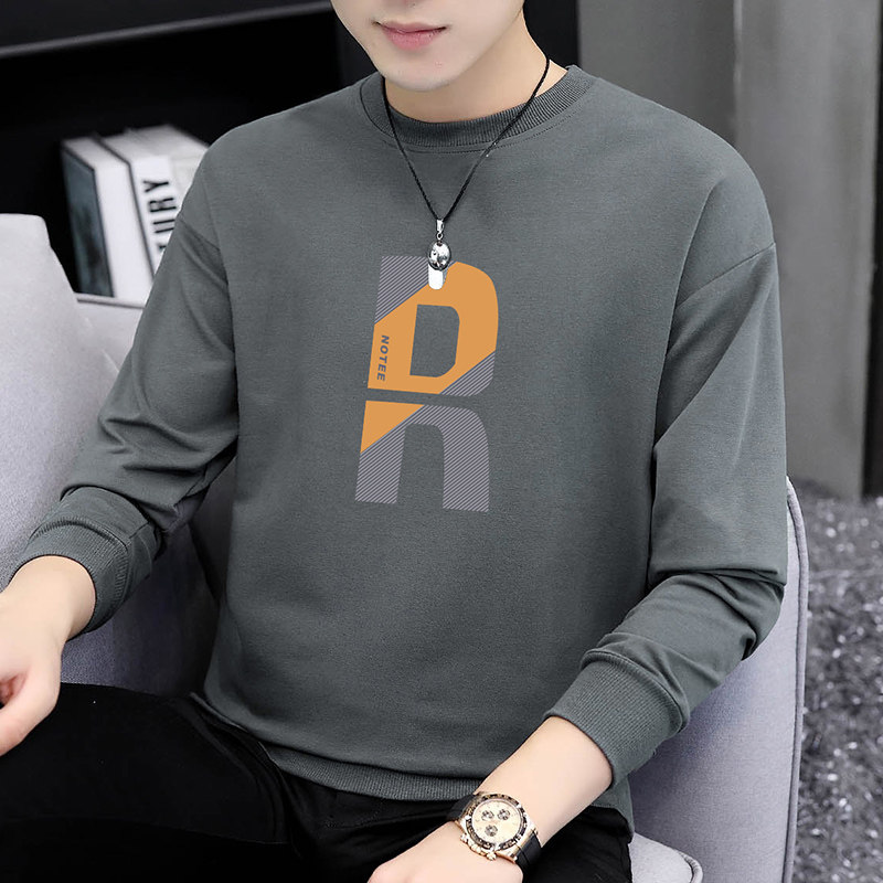 Sweater men's round neck spring and autumn autumn clothes niche autumn clothes trendy brand capless thin top coat 2022 new