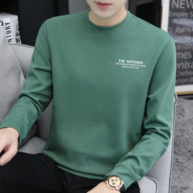 Men's sweater pullover spring and autumn ins trend 2022 new long-sleeved round neck plus velvet warm winter clothes