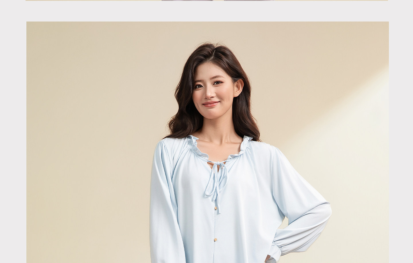 宫熏莫代尔月子服产后睡衣家居四季薄款孕妇抗菌哺乳喂奶服套装 — 47