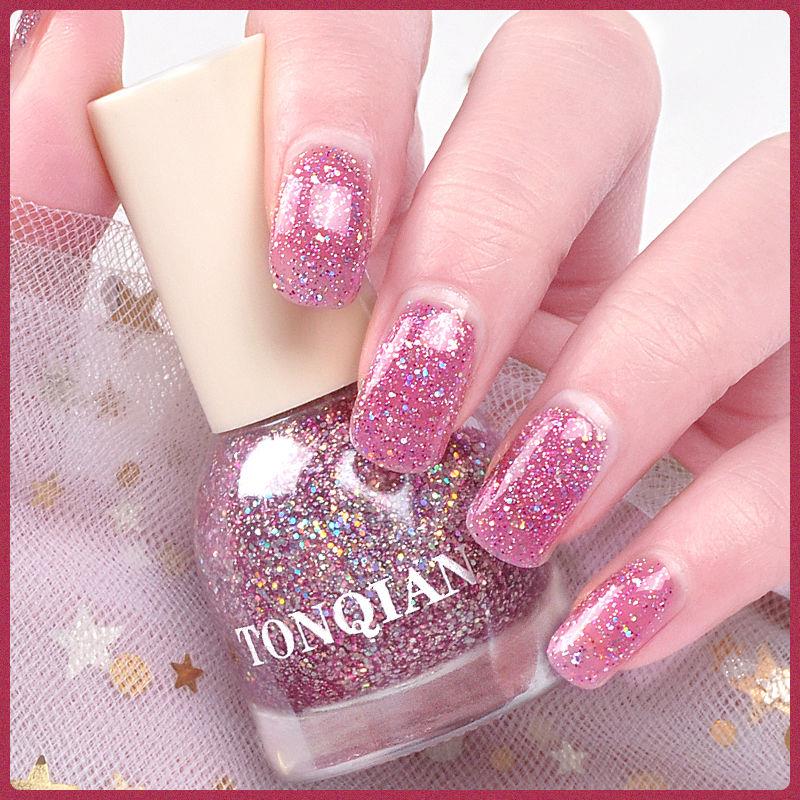 Nail polish, no-bake, quick-drying, long-lasting, non-peeling, non-tearable, colorful sequins, fairy, tasteless, non-toxic, available for manicure