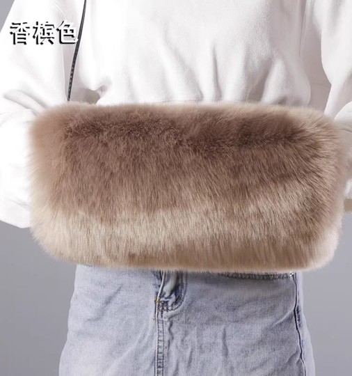 Warm hand coverings for middle-aged and elderly people, imitation fox fur warm sleeve muffs, winter hand protection, Northeast cold protection, thickening for women
