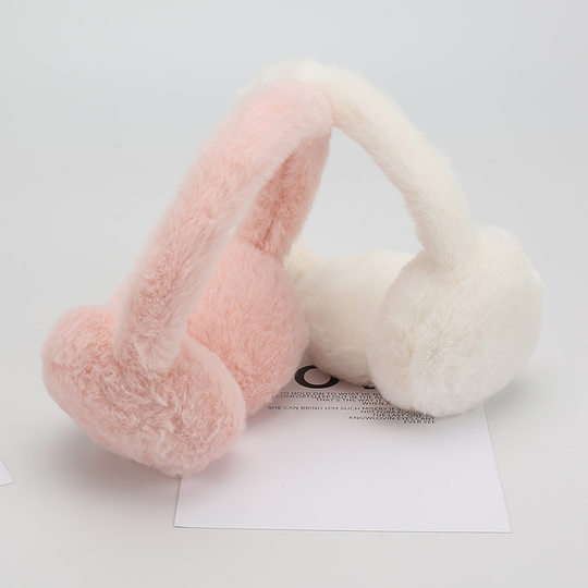 Winter Warm Earmuffs for Girls, Korean Style Fashion Furry Ear Covers for College Students, 2025 New Model, Head-Worn, Cold-Proof