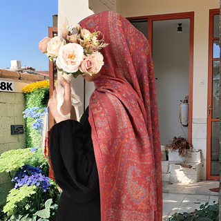 New Style of Shawl with Paisley Tassels for Travel in Northwest China, Suitable for Taking Photos at Chaka Salt Lake and for Wearing on the Qinghai-Gansu Grand Loop Route