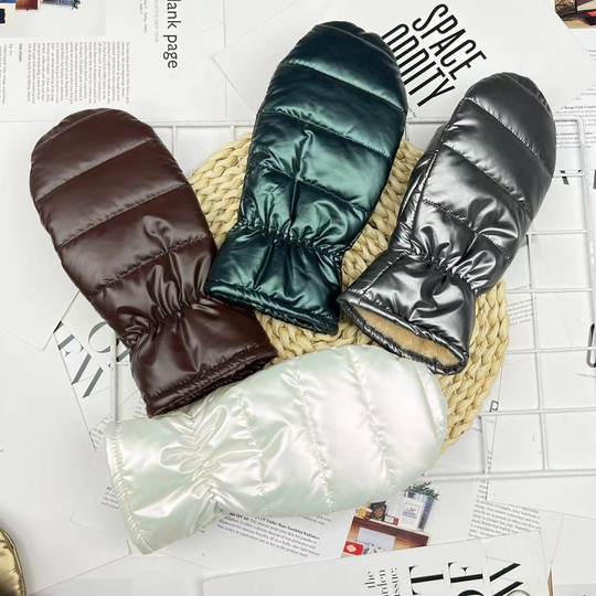 Down Gloves for Men, Mittens, Fingerless Gloves, Outdoor Sports, Skiing, Women's Style, Fashionable and Simple