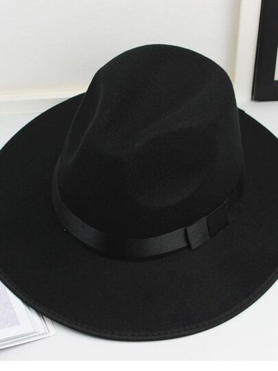 High-Top Hat Shanghai Beach Xu Wenqiang Retro Black Wide-Brimmed British Jazz Hat for Men, Women, and Children Performance Hat Trendy