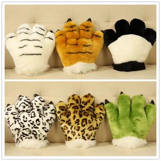 Animal Paw Gloves Big Tiger Claw Small Tiger Plush Large Size White Tiger Panda Palm Doll Cloth Toy Funny