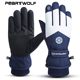 Suitable for Temperatures as Low as -40 Degrees, Men's down Gloves with Fleece Lining, Thickened, Windproof, Warm, Full-Finger, for Women in Northeast Cold Weather