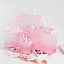 New cherry blossom gift bag forest transparent portable plastic gift box birthday lover children's day queen box