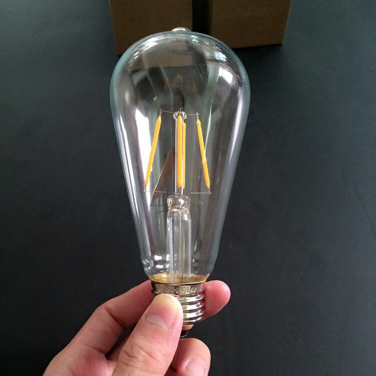 New LED Edison bulb E27 filament lamp retro single Lamp Transparent Creative light source E14 decorative imitation tungsten wire