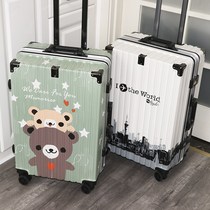 New suitcase schoolgirl small light high face value 20 boarding box pull bar box universal wheel 24 inch travel