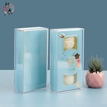 New Birds Nest packaging box gift box blue elegant traceability code swallow box transparent plastic rectangular box