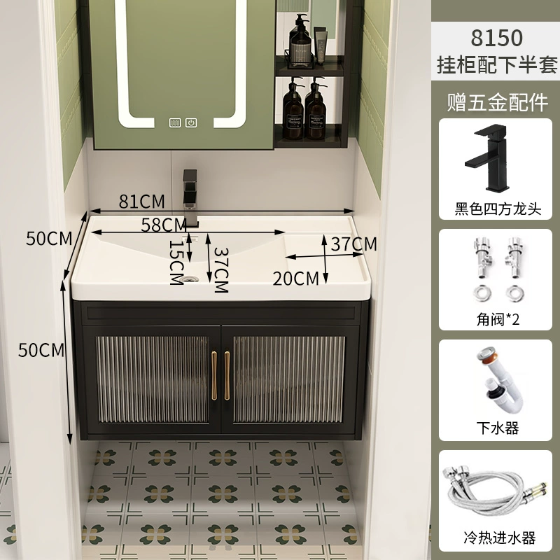 tủ gương nhà vệ sinh Không gian căn hộ nhỏ tủ phòng tắm bằng nhôm tủ tường màu đen tủ tường phong cách tối giản chậu rửa chậu rửa có tủ gương thông minh tủ gương phòng tắm nhập khẩu tủ gương treo tường phòng tắm 