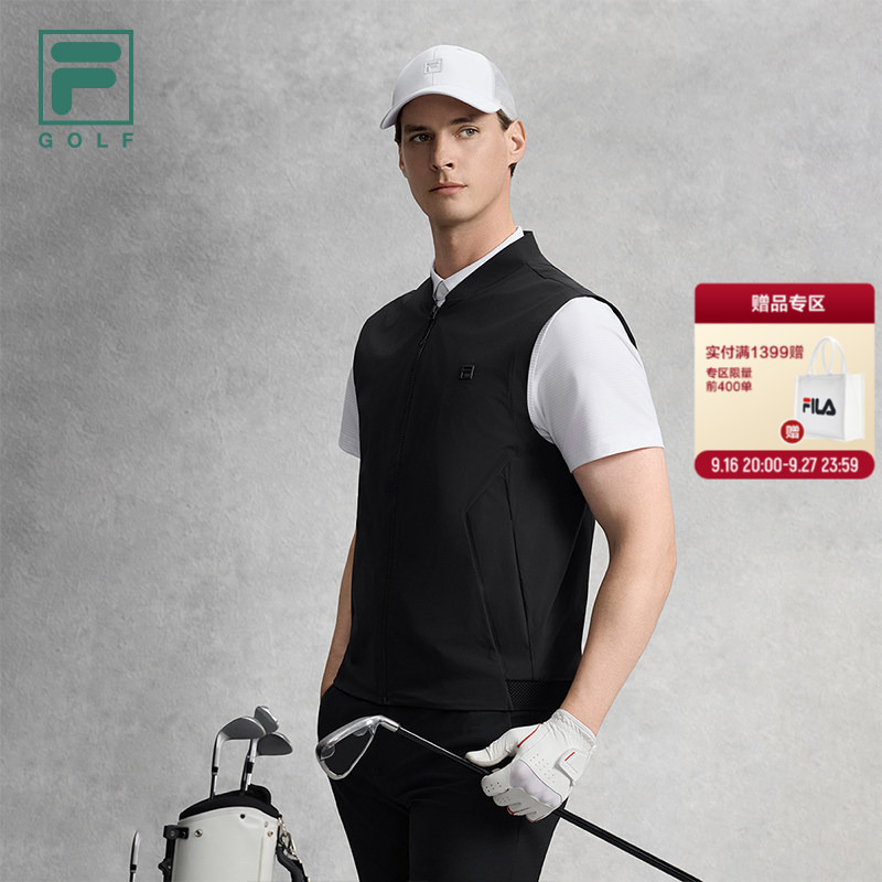 Fila Golf Stand Collar Woven Vest 26 Autumn New Men's Sleeveless Sports Jacket Top Fila Golf Stand Collar Woven Vest 26 Autumn New Men's Sleeveless Sports Jacket Top