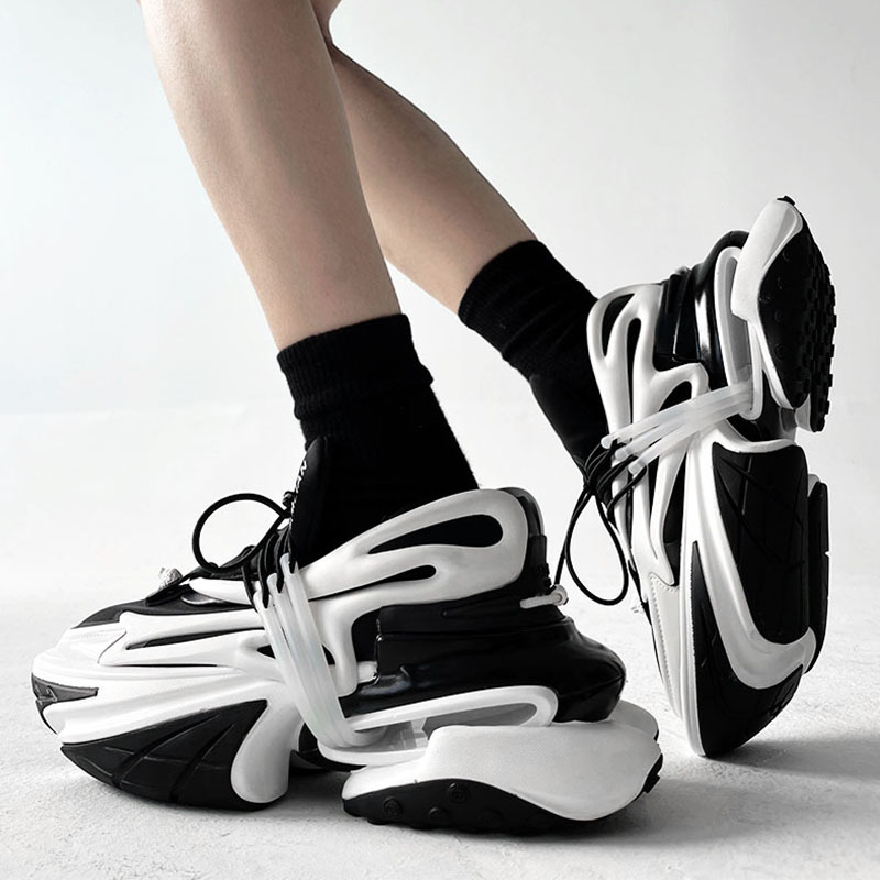 Unique Couple's Bullet Dad Shoes for Women, Trendy ins Tech-Inspired Yacht Shoes, European Style Spaceship Space Shoes for Men