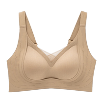 Catman Seamless Bra for Women with Large Breasts Anti-sagging Shrinking of Secondary Breasts Push-Up Comfortable Wireless Bra