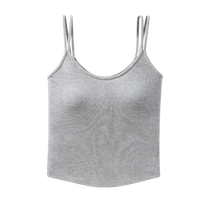 Catman Modal camisole womens summer thin outer wear with chest pads simple and versatile bottoming U-shaped beautiful back top