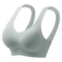 Brushed underwear for women 2024 new style push-up pull-up anti-sagging breast reduction autumn and winter wide shoulder strap vest bra