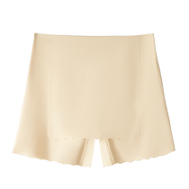 Catman Safety Pants Underwear Womens Two-in-One Summer Anti-Lightening and Anti-Triangle Zone Seamless Boxer-Angle Ice Silk Leggings