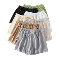 Catman Safety Pants Womens Summer Ice Silk Thin JK Skirts Anti-Exposed Large Size Loose Lace Bottoming Shorts