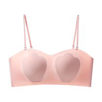 Catman Seamless Underwear Womens Summer Ultra-Thin Bra Big Breast Revealing Small Breast Gathered Thin Shoulders Anti-Sagging Tube Top