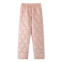 Pajama pants for women autumn and winter air cotton sandwich thickened trousers warm casual large size home pants single pants 2024 new style