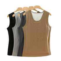Catman far infrared heating thermal underwear mens wool patch vest autumn and winter seamless inner wear bottoming top