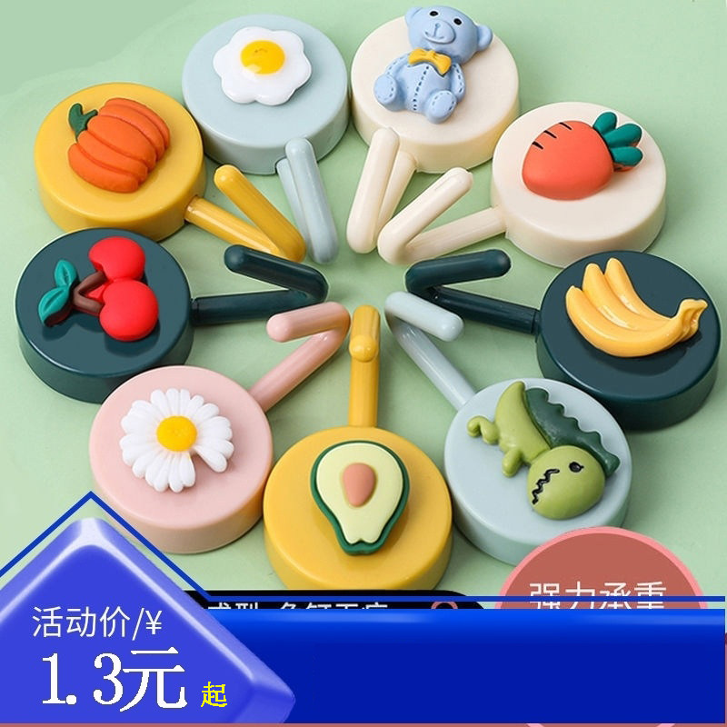 Net Red Mighty Hook Women's Room Free of Punch Ins Suction Cups Powerful Vacuum Traceless Suction Wall Transparent Slime Hook Dormitory